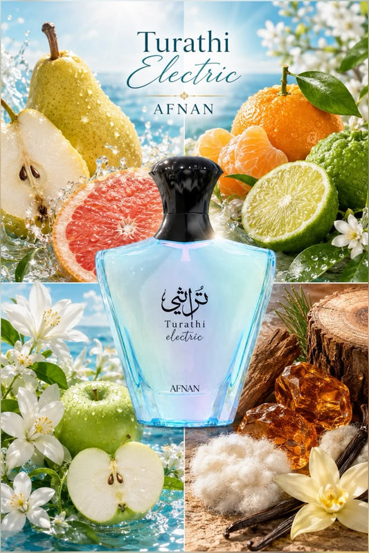 Afnan Turathi Electric (90ml) Eau de Parfum (100% Authentic)