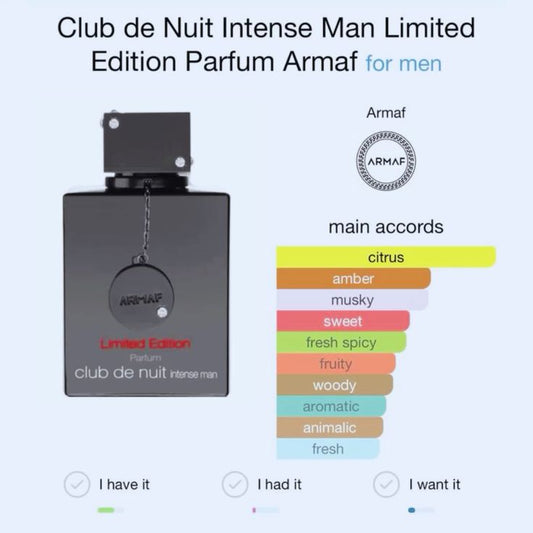 Club De Nuit Intense Man Parfum Limited Edition ( 100% Authentic)